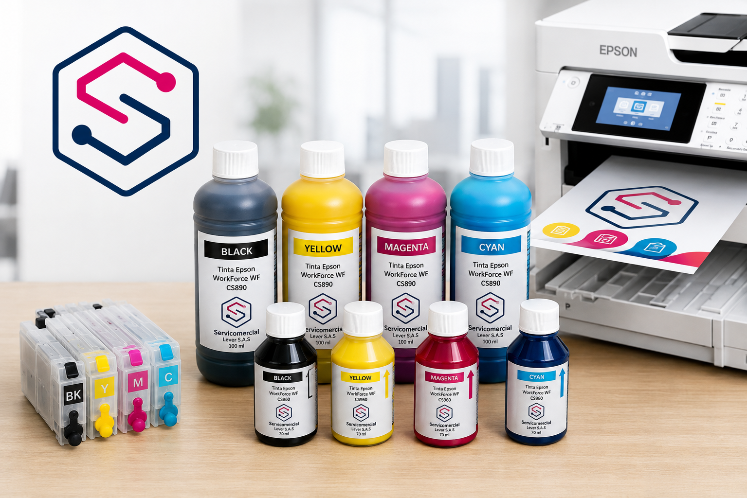 Sistema continuo y tintas para Epson WorkForce Pro